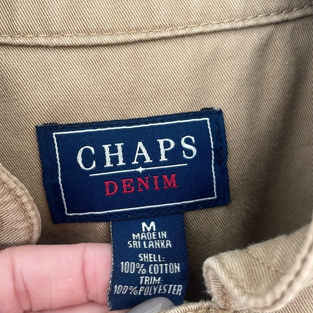 Chaps Womenβs Brown Button Down Cotton Jacket - Picture 3 of 8
